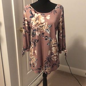 Purple Floral Blouse